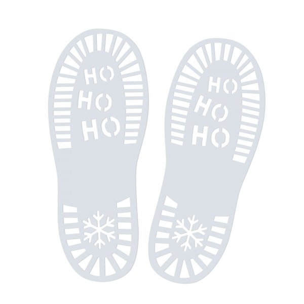 Jultomtens fotsp�r - Stencil