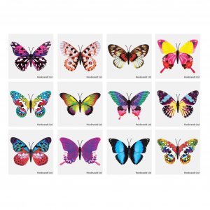 Tatueringar - Fj�rilar - 12 st