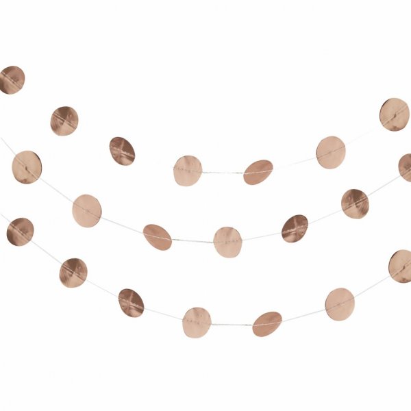 Girlang - Cirklar - Roséguld Girlang - Cirklar - Roséguld
