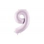 Sifferballong 0-9, pastellf�rgad lila 72cm