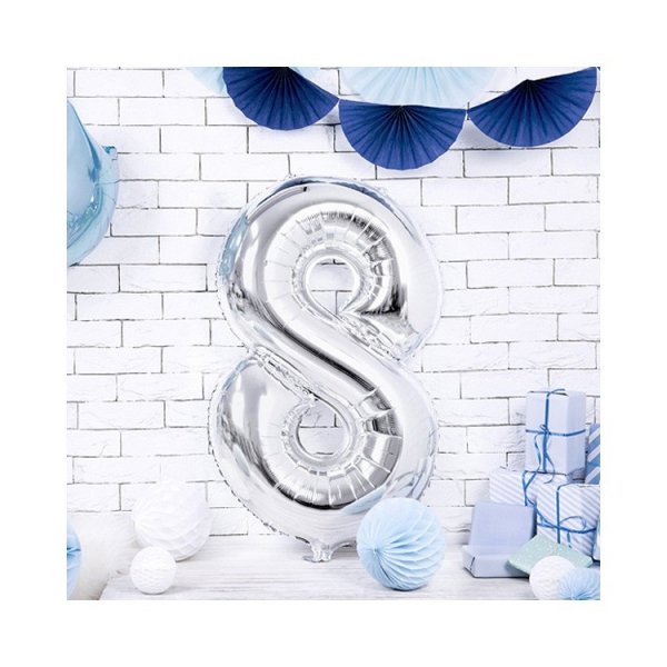 Sifferballonger Silver, 86 cm