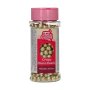Krispiga chokladp�rlor Metallic Yellow 60 g - FunCakes