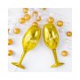 Folieballong Champagneglas Guld