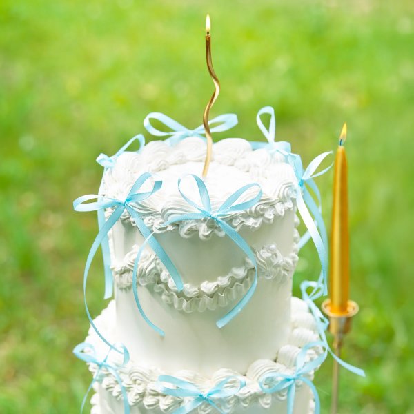 Cake Picks/Cake topper - Rosetter - Ljusblå - 10-pack Cake Picks/Cake topper - Rosetter - Ljusblå - 10-pack