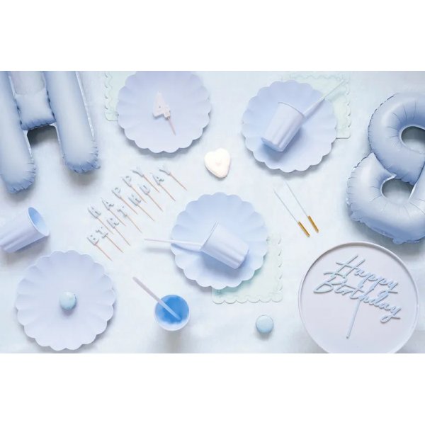 Sugr�r i plast, bl�, 12st