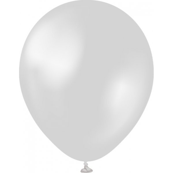 Miniballonger enfrgade - Premium 13 cm - Metallic Silver