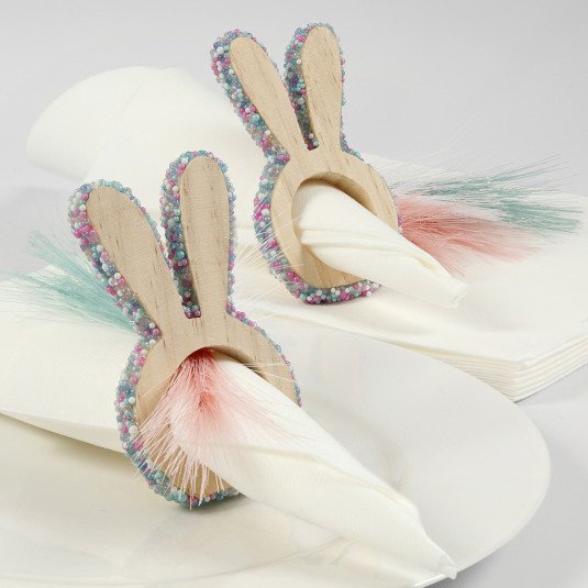 Servettringar - 2-pack - Påskharar Servettringar - 2-pack - Påskharar