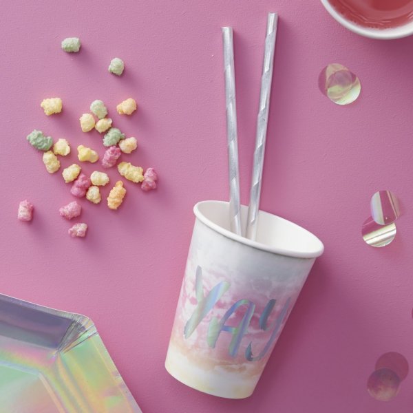 Pappmuggar - Iridescent Party - 8-pack