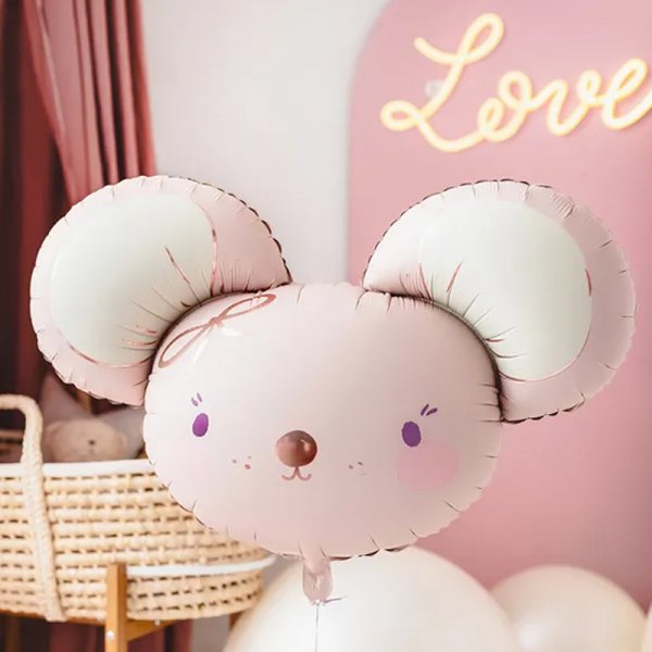 Folieballong - Mus - Rosa Folieballong - Mus - Rosa