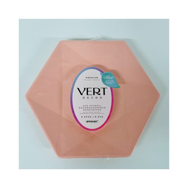 Tallrikar Aprikos Hexagon, Vert Decor