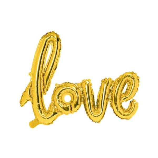 Folieballong Love Guld