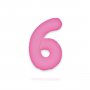 Ballongsiffra - Neon Rosa - 86 cm - Siffra: 6
