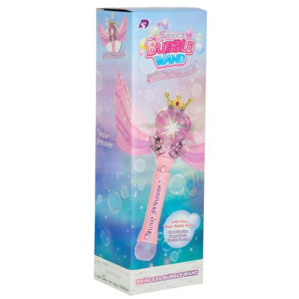 S�pbubbelmaskin Prinsessstav med vingar och ljus 35 x 36,5 x 10 cm - Set