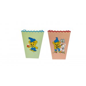 Popcornb�agare - Gr�na/Rosa - Bamse - 6-pack