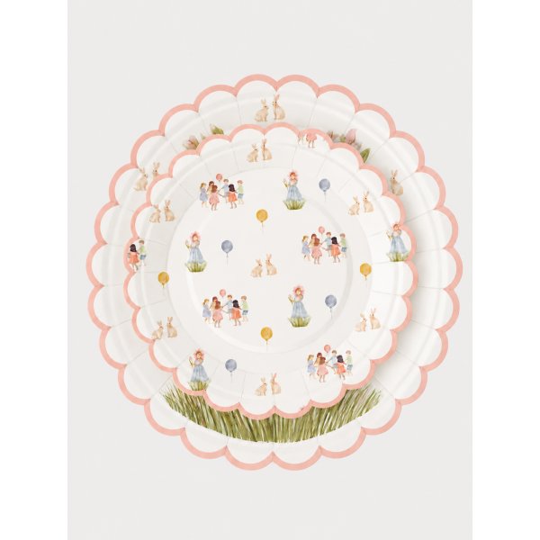 Papptallrikar - Garden Party - Lavenders Blue - 17 cm - 8-pack