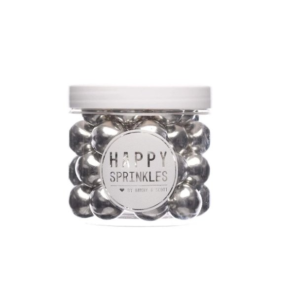 Chokladpärlor - Happy Sprinkles - Silver Choco XXL - 130g Chokladpärlor - Happy Sprinkles - Silver Choco XXL - 130g