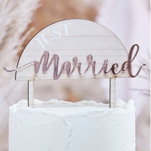 Cake topper - Tr/Akryl - Just Married