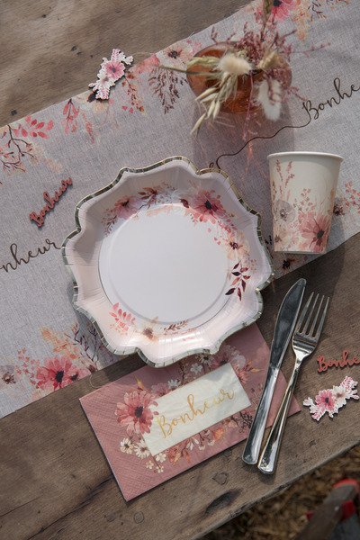 Papptallrikar - Floral Ivory - 10-pack Papptallrikar - Floral Ivory - 10-pack