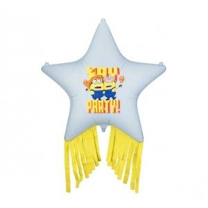 Folieballong - Minions - Stj�rna med tassel - 72 cm