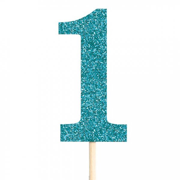 Dekorationspicks - 1:or - Bltt glitter - 2-pack