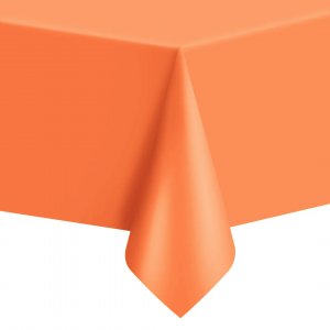 Bordsduk - Plast - Orange - ca 1,4 x 2,7 m