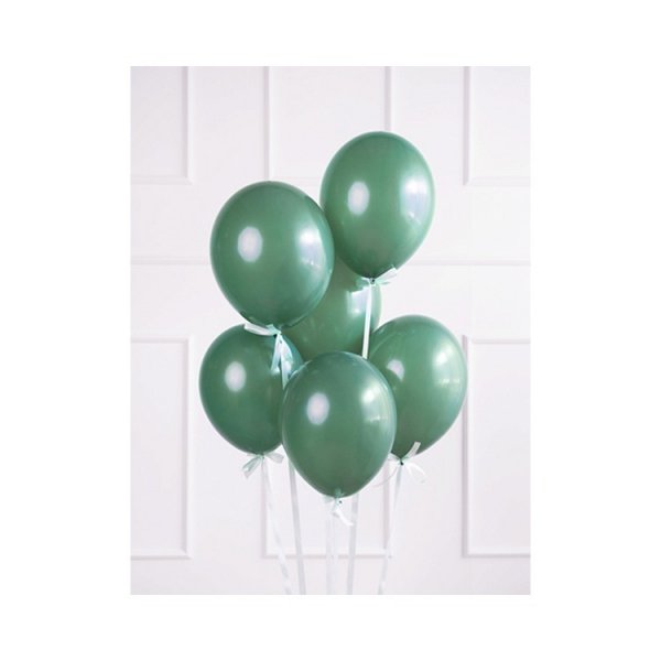 10-pack m�rkgr�na standardballonger