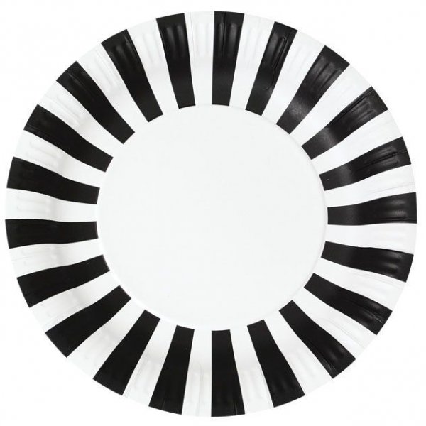 Papptallrikar - Black Tie - 12-pack