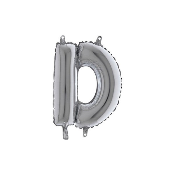 Bokstavsballong Silver 35 cm