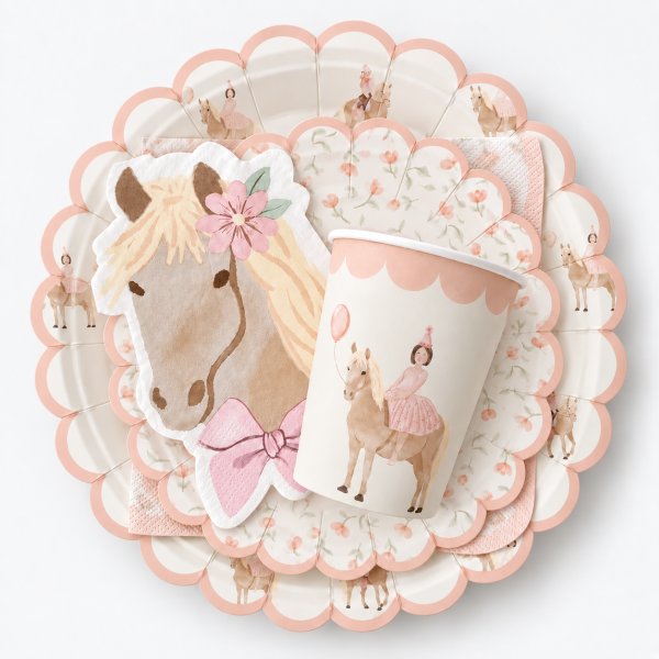 Servetter - Girl on Horse - Lavenders Blue - 16-pack