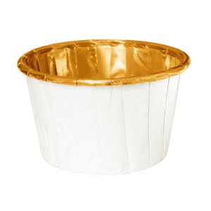 Muffinsformar - Vit m guldfolie - 20-pack Muffinsformar - Vit m guldfolie - 20-pack