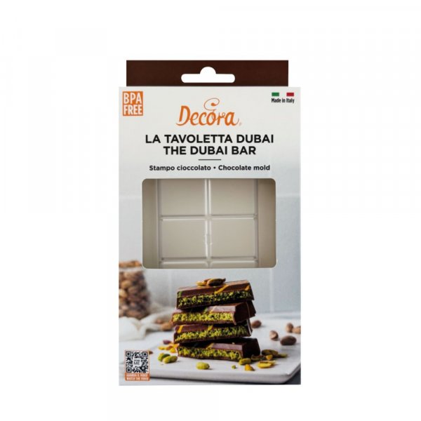 Chokladform - Decora - Dubai Chocolate Single Bar - 7x15 cm Chokladform - Decora - Dubai Chocolate Single Bar - 7x15 cm