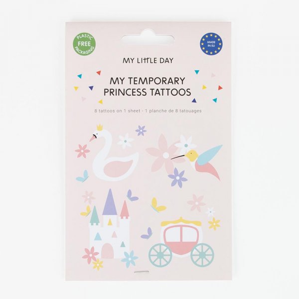 Tatueringar - Prinsesskalas - 8 st Tatueringar - Prinsesskalas - 8 st
