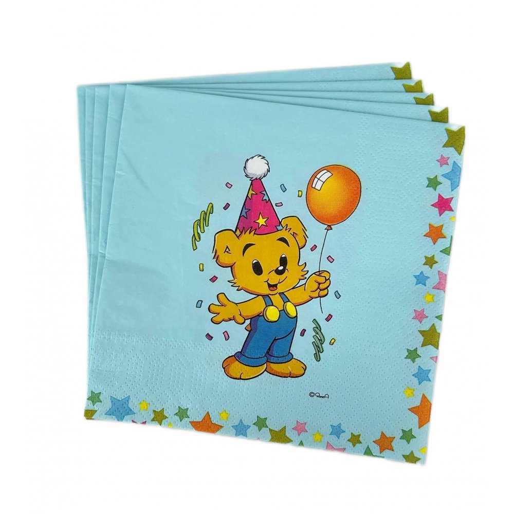 Servetter – Bamse Party – 33x33cm – 16st – Barnkalas