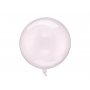 Rund ballong - Transparent rosa - 40 cm