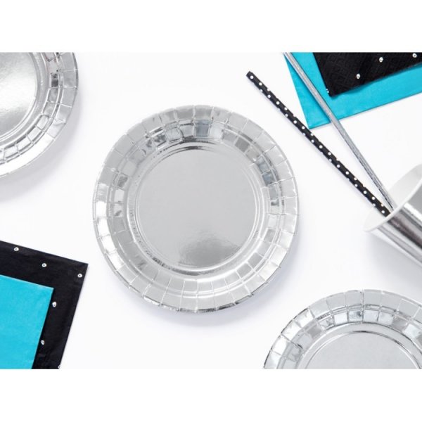 Pappersassietter H�gblank Silver