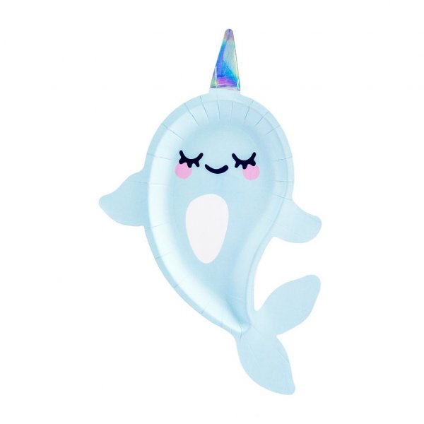 Papptallrikar - Narwhal Party - 6-pack Papptallrikar - Narwhal Party - 6-pack