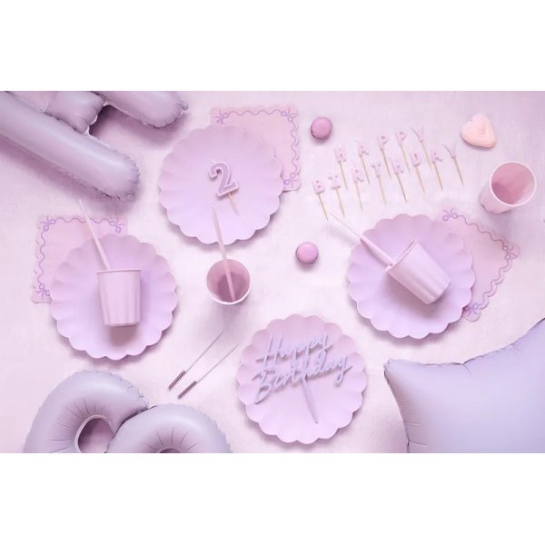 Cake Topper - Happy Birthday - Akryl - Lila