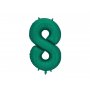 Sifferballong - Bottle Green - 86 cm - Siffra: 8