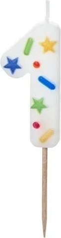 Sifferljus – Sprinkles – 1 – Tårtljus, Tårtdekorationer till kalas