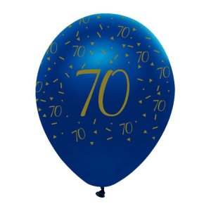 Ballonger 70 �r Marinbl� & Guld