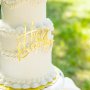 Cake Topper / Mirror topper - Happy Birthday - Guld - Akryl