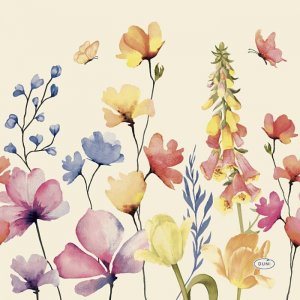 Servetter - sm�blommigt - stl. 33x33 cm - 20 st