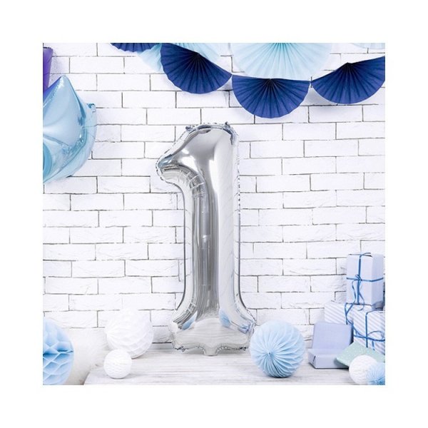Sifferballonger Silver, 86 cm