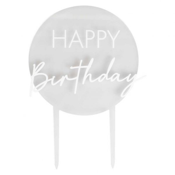 Cake Topper - Happy Birthday - Akryl Cake Topper - Happy Birthday - Akryl