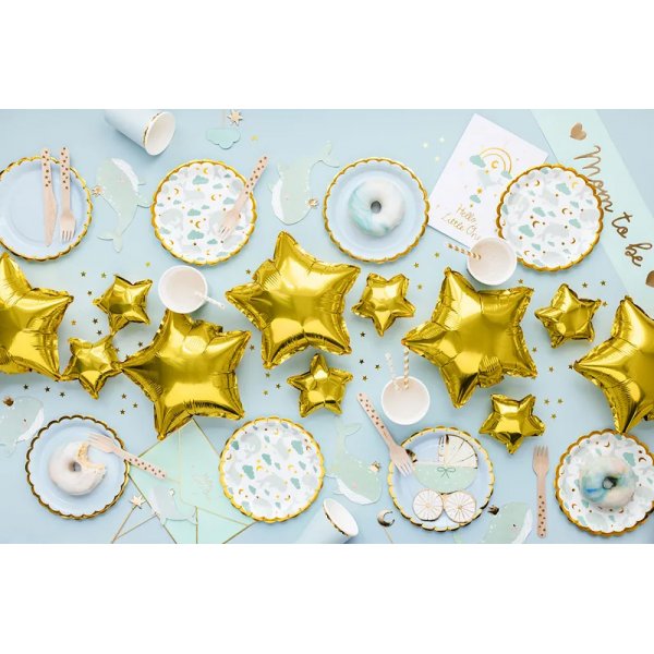 Desserttallrikar - Whale - Blå/Guld - 6-pack Desserttallrikar - Whale - Blå/Guld - 6-pack