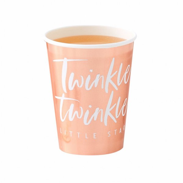 Pappmuggar - Twinkle Twinkle - Roséguld - 8-pack Pappmuggar - Twinkle Twinkle - Roséguld - 8-pack