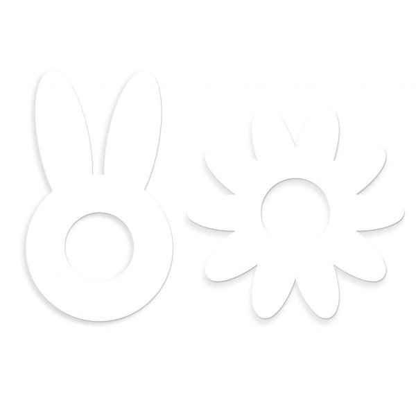 Mallar till tårta - Kanin/Blomma - Scrapcooking Mallar till tårta - Kanin/Blomma - Scrapcooking
