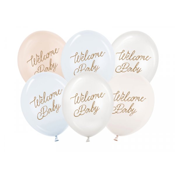 Ballonger Welcome Baby - Bl� mix - 30 cm