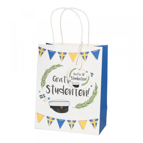 Presentp�se - 17,5 x 23 cm - Grattis till studenten!