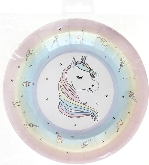 Papptallrik - Unicorn - 10-pack